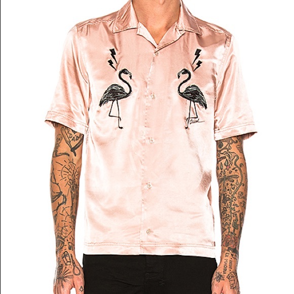 diesel pink flamingo shirt